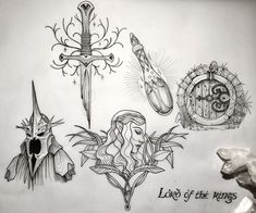 Traditional Tattoo Flash, Tattoo Flash, The Rings, Lord Of The Rings, Traditional Tattoo, Tattoo Ideas, Flash, Tattoos