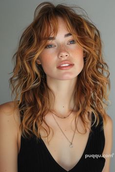 Curtain Bangs Curly Hair: Styling Tips & Ideas - Puqqu Hair Color Unique, Fall Hair Cuts, Hair Vitamins, Girl Haircuts