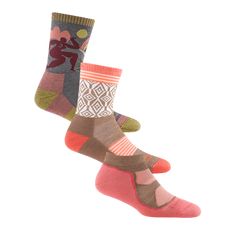 Women's Light Hiker Combo 3-Pack Hiking Gear Women, Merino Wool Socks, Hiking Socks, Pink Socks, T Love, Wool Socks, Hiking Gear, Taupe Color, Hiking Outfit