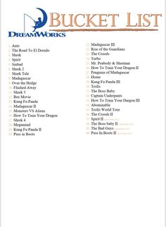 DreamWorks childhood cartoons bucket list vintage aestetic Cartoon Movies To Watch List, Pixar Movies List, Cartoon Movies To Watch, Dreamworks Movies List, Movie Marathon Ideas, Disney Movie Workouts, Boujee Apartment