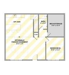 the floor plan for a two bedroom apartment with an attached bathroom and living room area