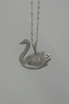 Swan Necklace, Delicate Pendant, Rose Jewelry, Little Gifts, Self Improvement, Gold Plate, Chain, Sterling Silver, Pendant