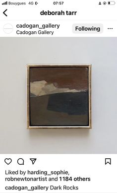 an image of a painting hanging on the wall with text below it that reads,