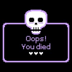 an old - school pixel art with the words dop's did you die?