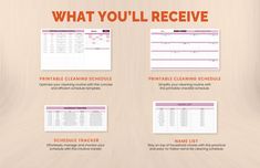 an image of what you'll receive printable cleaning schedule for your home or office