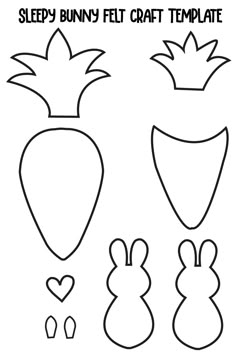 the printable bunny and carrot craft is shown