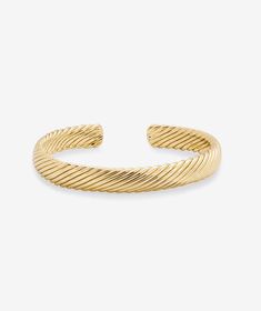 Bracelet Cuff in Striated Design - Bracelets Gold Bracelet Cuff, Gold Cuffs, Bracelet Cuff, Bracelet Jewelry, Cuff Bracelet, Cuff Bracelets, Jewelry Bracelets, Gold Plate, Cuff