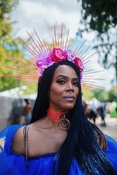 The Best Beauty Looks At Afropunk Brooklyn - Essence Afro Punk Festival, Punk Festival, Beauty Crush, Jill Scott, Flower Headdress, Protective Hairstyles For Natural Hair, Beauty Looks, Crown Braid