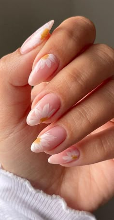 Flowers Nails, Easter Nails, Unique Nails, Nail Art Tutorial, Short Acrylic Nails