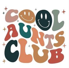 the words cool nuts club are painted in different colors