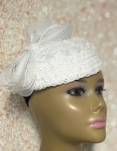 Elegant white hat for all occasions half hat fascinator: church, weddings, funeral. HAT MEASUREMENTS  Circumference: 22 inches  DEPTH: 3inches SHIPPING  All items shipped for free will be shipped via USPS FIRST CLASS MAIL. Gifts for mom, sister, wife, or yourself. Classic White Top Hat For Kentucky Derby, Classic White Fascinator, Classic White Mini Hat With Short Brim, Fitted White Bonnet For Baptism, White Fitted Bonnet For Baptism, Elegant Adjustable Bonnet For Summer, Elegant Adjustable Summer Bonnet, Elegant Fitted Summer Bonnet, Classic White Cloche Hat With Short Brim