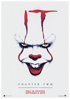 a movie poster for the film it's about time, with an evil clown face