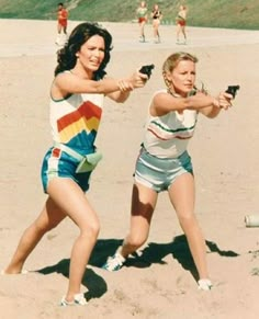 70s ~Charlie's Angels ~* Charlie's Angels 70s, Jaclyn Smith Charlie's Angels, Kate Jackson, Cheryl Ladd, Charlie’s Angels, Charlie's Angels, Tv Icon, Satin Shorts, Farrah Fawcett