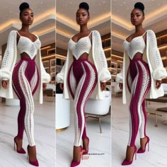 CROCHET PATTERNS AND INSPIRATION | Cardigans, dresses, playsuits inspiration 💯💯 #crochetcouture #handmadefashion #crochetcardigan #crochettights #crochepattern… | Instagram Crochet Outfit Ideas, African Crochet, Crochet Skirt Outfit, Chic Dress Classy, Crochet Knit Stitches, African Inspired Clothing, Knit Wear, Mode Crochet, Diy Vetement