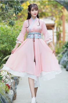 Look what I found on AliExpress Japanese Traditional Dress Kimonos, Japanese Dress Modern, Japnies Culture Dress, Pink Dress Japanese, Modern Kimono Dress, Harajuku Pink Dress For Cosplay Events, Japanese Empress Kimono