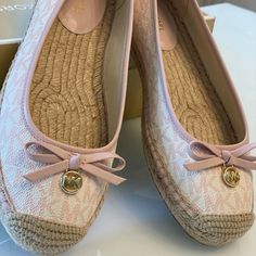 Michael Kors Espadrille New With Box. Size 8. Flat Espadrilles With Removable Insole, Michael Kors Espadrilles, Lace Up Espadrilles Flats, Tie Up Espadrilles, Zebra Shoes, Brown Espadrilles, Michael Kors Wedges, Michael Kors Sandals, Lace Up Espadrilles