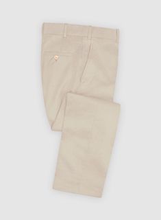 Dominate the circle with a luxurious aura by immersing yourself in our Beige Cotton Power Stretch Chino Pants. In addition, the pants are crafted from a suave blend of cotton and lycra fabric that provides a gentle, cozy feel, raising a calming softness with a solid beige tone. Lastly, emphasize sartorial styles by bringing precise tailoring, which grants a masterpiece of settled occasions. Also, the chiseled silhouette offers a stunning drape, making it an endlessly versatile staple to finish o Luxury Cotton Straight Leg Chinos, Luxury Elegant Straight Leg Chinos, Luxury Straight Leg Brown Chinos, Luxury Brown Straight Leg Chinos, Solid Beige, Lycra Fabric, Button Jacket, Stretch Chinos, Chino Pants