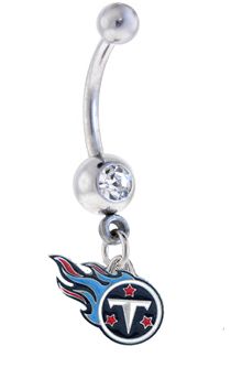 Sports Body Jewelry - Tennessee Titans NFL Belly Ring, $12.99 (http://www.sportsteambodyjewelry.com/tennessee-titans-nfl-belly-ring/) Sport Body, Jewelry Ideas