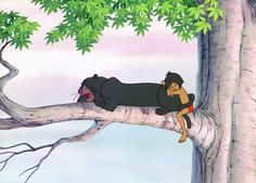 the jungle book cover features a cartoon character sleeping on a tree branch