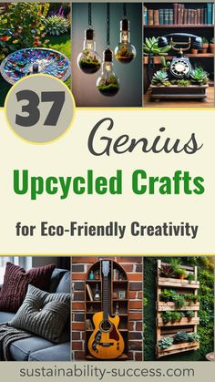 37 Upcycled Crafts: Innovative Diy Projects For Sustainable Creativity Repurposed Items Upcycling, Creative Upcycling, Diy Recycled Projects, Eco Friendly Diy, Aluminum Can Crafts, Upcycled Projects, Sustainable Decor, Upcycling Ideas, Old Stuff