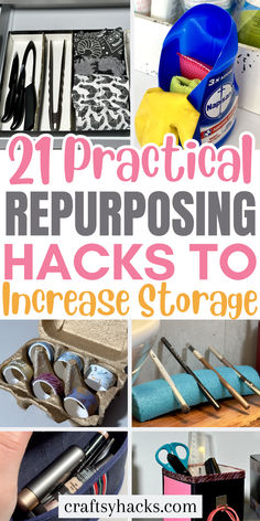 21 Genius Repurposing Hacks to Increase Storage Organizing Ideas Bedroom, Home Hacks Diy Organizing Ideas, Home Hacks Diy, Diy Organization Hacks, Upcycle Hacks, Organized Ideas, Organization Hacks Diy