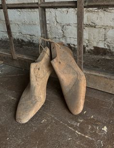 Once an essential tool in the shoemaking industry, this shoe mold was once crafted by shoemakers in Europe uniquely for one person's feet. Repurpose this piece of history by using it as a bookend, paperweight or even styled alone on a shelf. Note that due to their found nature, no two pairs are alike. This shoe mold set represents the traditional methods of shoemaking, and replicates the diversity of footwear styles from the past. This listing is for one (1) shoe mold set, which includes two (2) Shoe Mold, Shoe Molding, Vintage Shoes, Repurpose, Paper Weights, Bookends, Molding, Fashion Shoes, History