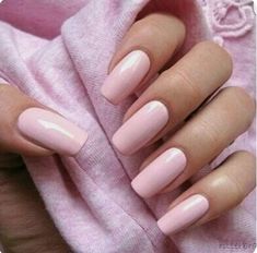 Nails Acrylic Nails Natural, Baby Pink Nails, Squoval Nails, Her Nails, Pink Nail Designs, Uñas Acrilicas, Trim Nails, Nails Coffin, Manicure E Pedicure