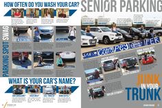 a brochure with pictures of cars parked in parking lot and the words, how often do you wash your car?