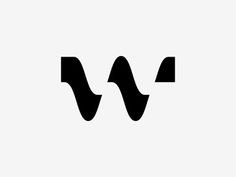 the letter w is made up of black and white letters, which appear to be overlapping