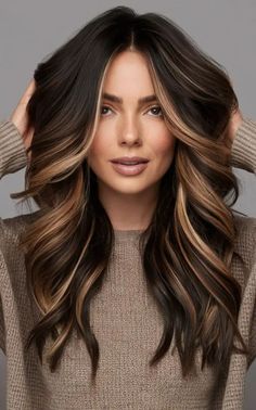 33 Herbst-Balayage-Ideen für dunkelbraunes Haar, die deinen Look verändern werden Ideas For Dark Brown Hair, Autumn Hair Color, Hair Color Guide, Balayage Ideas, Rambut Brunette, Autumn Hair, Hair Color Options, Hair Color Caramel