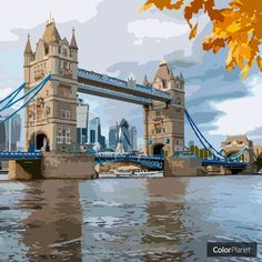 a painting of the tower bridge in london