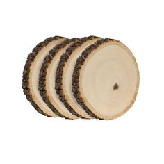 four pieces of wood are stacked on top of each other in order to form a circle