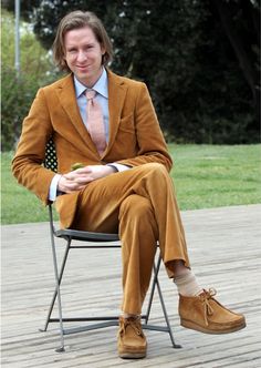 Wallabees Outfit Men, Clarks Wallabees Outfit, Clarks Wallabees Men, Wallabees Outfit, Wes Anderson Aesthetic, Wes Anderson Style, Clarks Wallabees, Casual Suit