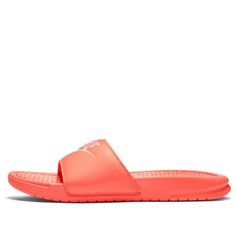 (WMNS) Nike Sportswear Benassi JDI Macaron Pink Orange Slippers 343881-818 Orange Slippers, Nike Benassi, Stylish Sneakers, Nike Sportswear, Pink Orange, Macarons, Perfect Pair, Pink And Orange, Slippers