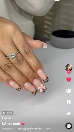 Pink Tip Nails, Bow Nails, Beauty Hacks Nails, Basic Nails, French Tip Acrylic Nails, Short Square Acrylic Nails, Her Nails, Unique Acrylic Nails, Acrylic Nails Coffin Short