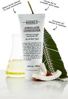 Kiehl's Since 1851 Amino Acid Conditioner | Nordstromrack Coconut Conditioner, Pure Coconut Oil, Refill Pouch, Strengthen Hair, Moisturizing Conditioner, Skin Cleanser Products, Creamy Texture, Amino Acid, Moisturize Hair