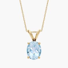 This gleaming pendant necklace showcases an oval cut aquamarine set in 14k gold. Handcrafted details and a high-quality aquamarine make this pendant easy to style. Wear it on its own or layer it with additional necklaces for a trendy look. Light Blue Oval Gemstone Necklaces, Classic Light Blue Oval Jewelry, Quince Accessories, Precious Gemstones Jewelry, Aquamarine Pendant, Gold Baby, Birthstone Necklace, Quince, Semi Precious Gemstones