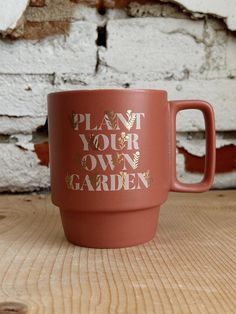 Plant Your Own Garden Mug-Home + Entertain-[option4]-[option5]-[option6]-Shop-Womens-Boutique-Store Plant Lover Must Haves, Plants In Coffee Mugs, Plant Pottery Mugs, Plant Mug Design, Wildflower Mug, Colorful Fashion, Ceramic Mug, Perfect Gift, Ceramics