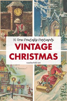 vintage christmas postcards from the early 20th century