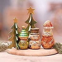 Holiday Decor at NOVICA United Kingdom Christmas Accents, Handcrafted Ornaments, Friends Set, Wooden Christmas Trees, Buy Wood, Decorative Accents, Nativity Set