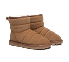 EVERAU® UGG Boots Sheepskin Wool Mini Puffer #EA3100 Description: Everyone needs a good pair of ugg boots, or two or three. But if you’re looking for a slightly different kind of ugg boot the Mini Puffer Ugg Boots are a great choice. Boasting a soft sheepskin interior and a smooth exterior pre-treated with a layer of nano-tech coating to protect from stains, these boots will be your new favorites.  Specification: Brand: EVERAU The Upper is pre-treated with a layer of nano-tech coating that repels liquids and stains. Australian sheepskin wool has a very high density that delivers an ultra-soft and smooth texture.  The thermoplastic rubber outsole is lightweight, anti-slip, and durable. The highly breathable natural leather is extremely gentle to your feet and keeps your feet in extra comfor Puffer Boots, Mens Ugg Slippers, Ugg Boots Sale, Kids Ugg Boots, Ugg Slippers Women, Ugg Boots Men, Short Uggs, Ugg Mini, Womens Ugg Boots