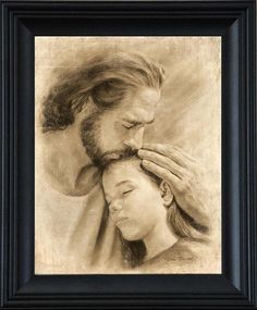 a drawing of a man kissing a woman's forehead with the caption for very isay unto you that great things await you