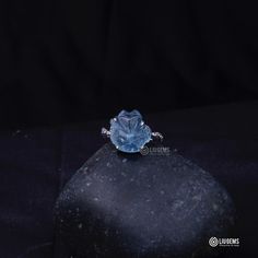 Nhẫn hồ ly đá aquamarine xanh dương #liugems #rings #phongthuy #aquamarine #holy #fox Fox