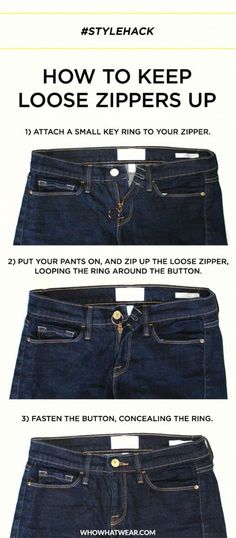 how to keep loose jeans in the shape of your waist and thighs with this step - by - step guide