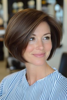 Chin Length Bob Round Face, Bob Round Face, Chin Bob, Dream Haircut, Bob Length, Mom Hair, Medium Bob Haircut, Asian Haircut, Medium Bob