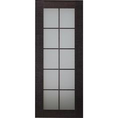 Belldinni 24 in. x 80 in. Avanti Black Apricot Finished Solid Core Wood 10-Lite Frosted Glass Interior Door Slab No Bore-091007 - The Home Depot Industrial Doors, Interior Door Colors, Frosted Glass Interior Doors, Glass Interior Door, Glass Pantry Door, Closet Door Makeover, Pantry Makeover, Glass Interior, Glass Doors Interior