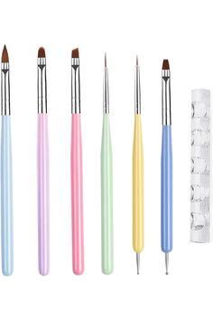 Nail Art Brushes Set,7PCS Gel Polish Nail Brushes for Nail Art with Nail Extension Gel Brush,Builder Gel Brush,Nail Liner Brush,Nail Dotting Brush and Nail Art Brush Holder for Nail Design Design Advertisement, Liner Brush, Builder Gel, Art Brush, Nail Art Brushes, Nail Brushes, Art Brushes, Nail Extensions, Brush Holder