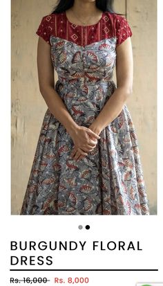 Kalamkari Dresses, Simple Frock Design, Long Frock Designs, Long Gown Design, Simple Frocks, Simple Kurta Designs, Frock Patterns, Designer Kurti Patterns, Simple Kurti Designs