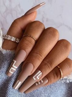 Easy Fall Nail Designs, Almond Nails Designs, Glam Nails, Fire Nails, Coffin Nails Designs, Chic Nails, Fancy Nails, Best Acrylic Nails, Long Acrylic Nails