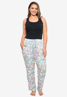 Care bears are always smiling and happy, just like you with your new comfy relaxing lounge pants.FABRIC: Polyester/SpandexPants feature an all-over print of Tenderheart Bear, Relaxing Lounge, Bedtime Bear, Funshine Bear, Cheer Bear, Always Smiling, Spandex Pants, Pants Fabric, Always Smile